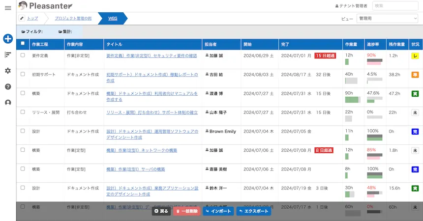 エクセルのようにわかりやすい画面で、すぐに使える。